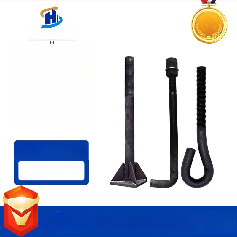 Huilin ankeriniai varžtai bokštiniam: formos 7 ir 9, L formos, M2416 įmontuojami varžtai; Q235 anglies plienas; stiprumas 12.9; tarptautinis standartas; klasė A