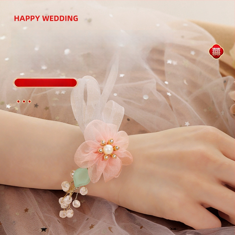 Družikų riešo gėlė vestuvėms – kinietiško stiliaus plastikas, Romantic Happy Events