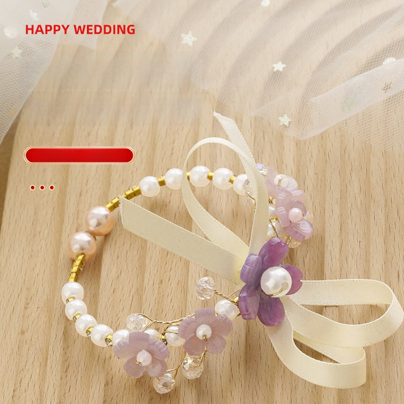 Družikų riešo gėlė vestuvėms – kinietiško stiliaus plastikas, Romantic Happy Events