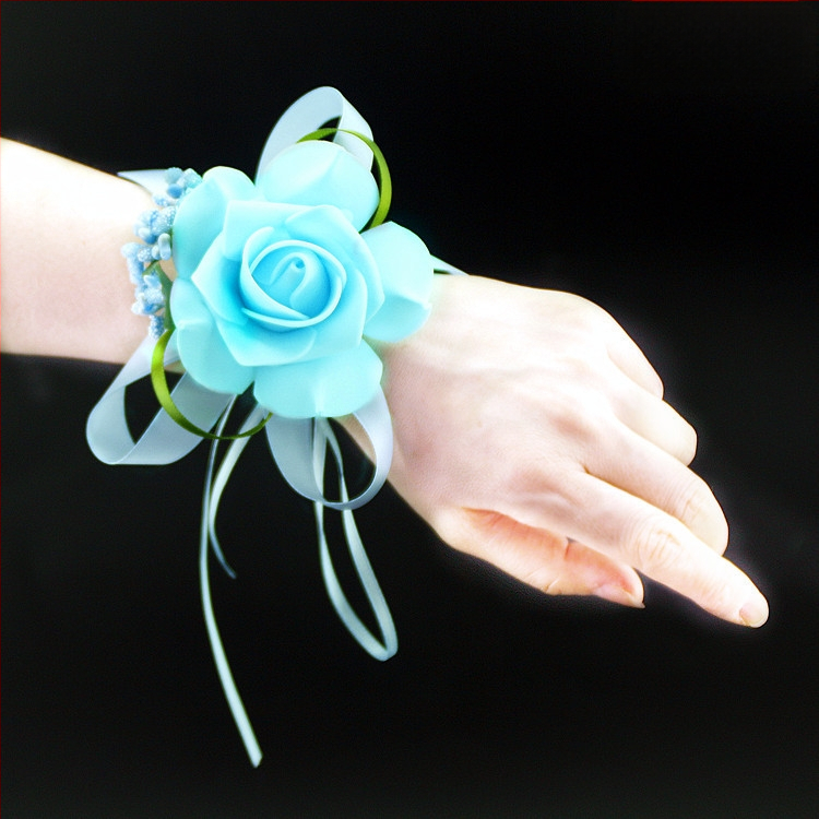 Korejas stilā plaukstas aproce ar ziediem kāzām – roku darīts, PE materiāls, pielāgojams, dāvana