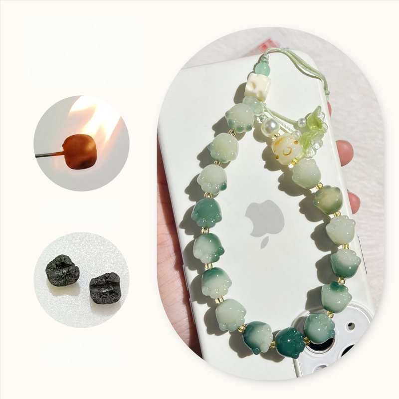 Bodhi Root apyrankė su mielu gyvūnų raštu ir raktų pakabuku — poliruotas, prekių ženklas Jinge, Rudens 2025 išleidimas