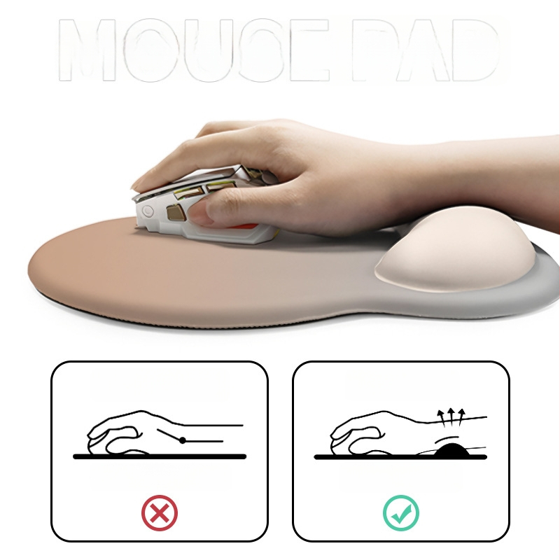 Vienpusė pelės kilimėlis su silikonine riešo atrama, anti-slip guminė pagrindė, vienpusiškas, karikatūrinis dizainas