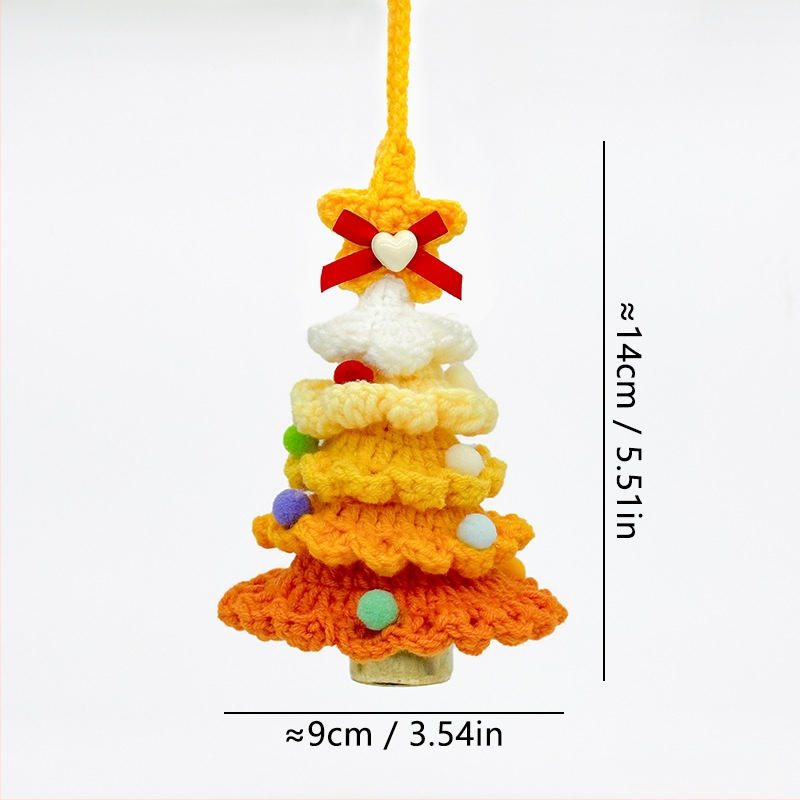 Kalėdinis rankų mezgimo vilnos automobilio papuošalas su varpeliais, pritaikomas; Medžiaga: vilna; Pakuotė: Opp bag; Prekės ženklas: Wooden knitting