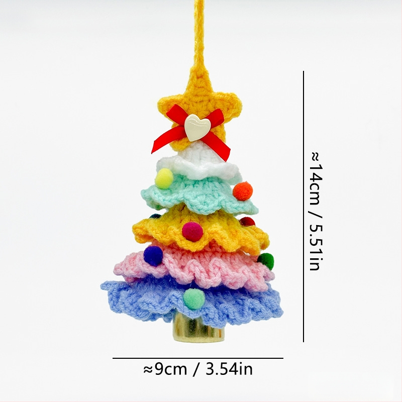 Kalėdinis rankų mezgimo vilnos automobilio papuošalas su varpeliais, pritaikomas; Medžiaga: vilna; Pakuotė: Opp bag; Prekės ženklas: Wooden knitting