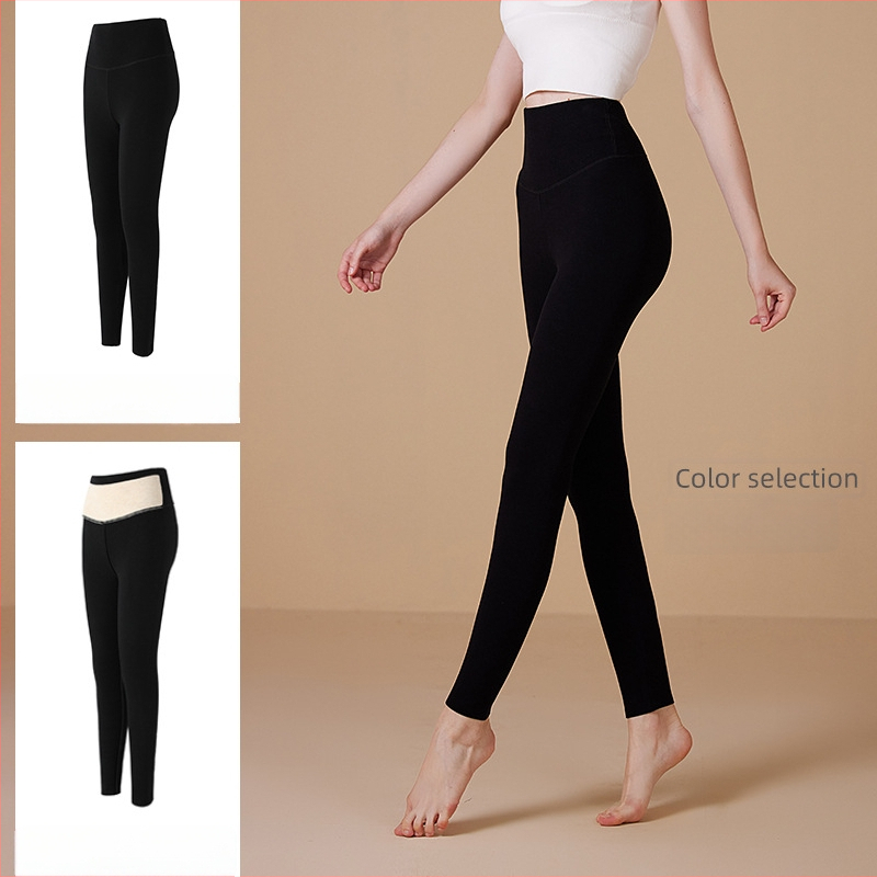 Moterų žieminiai aukšto juosmens šilti kelnaitės, stora, aukšta elastingumas, siaura kirpimo (pencil), 50–70% regeneruotos celuliozės pluošto + ≤30% medvilnės