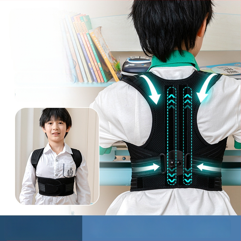 Laikysenos korektorius stuburo išlinkio ir skoliozės palaikymui – unisex dizainas su atvirais pečiais, modelis ID-889, prekės kodas LB-006, 2024 leidimas