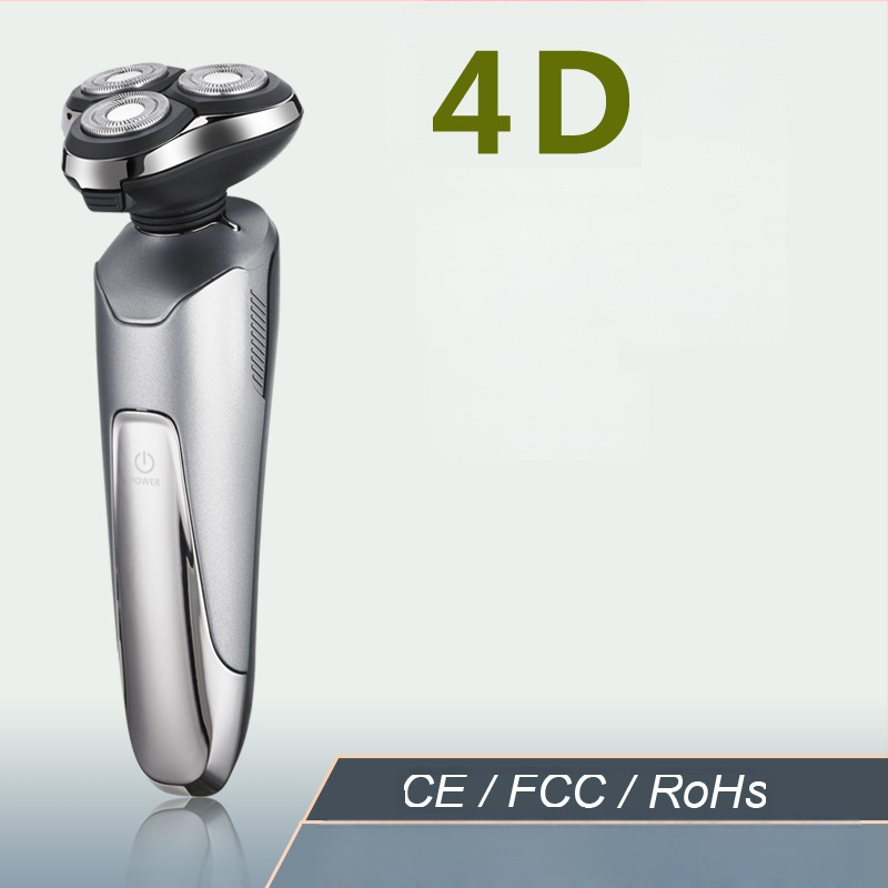 Elektriskais skuveklis ar integrētu deguna matu griezēju — USB uzlāde, rotējošā 3-asu galva, mitrā un sausa lietošana, LED displejs