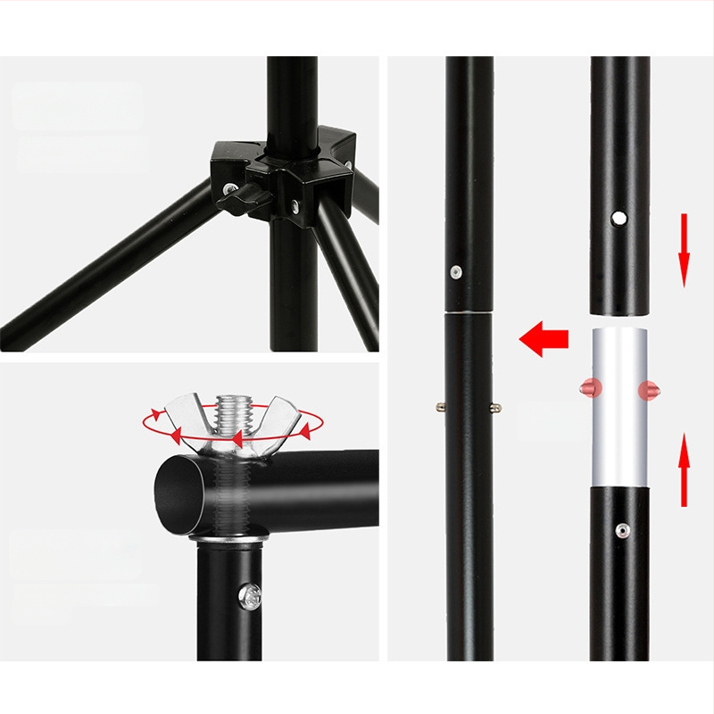 Medole MD88 fono laikiklis su geležies vamzdžio rėmu fotografijai ir vaizdo įrašams; tinkamas drabužių fotografavimui; komplekte fono rėmas ir saugojimo krepšys
