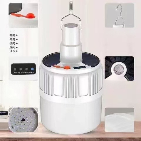 Saulės įkraunama LED lemputė su nuotolinio valdymo pulteliu, E14 lizdas, IP44, 50 lm, įmontuota ličio baterija