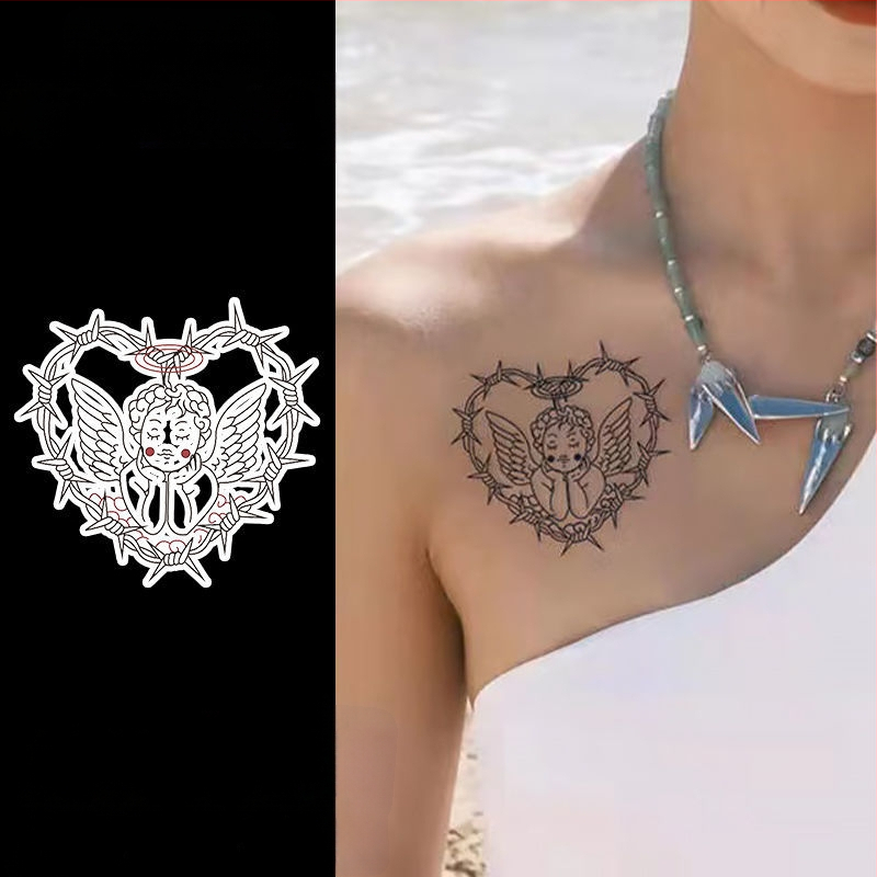 Laikina tatuiruotė lipdukas delno nugaros daliai su realistišku žaibo raštu, atspari vandeniui, atspari trinčiai, pusiau ilgalaikis