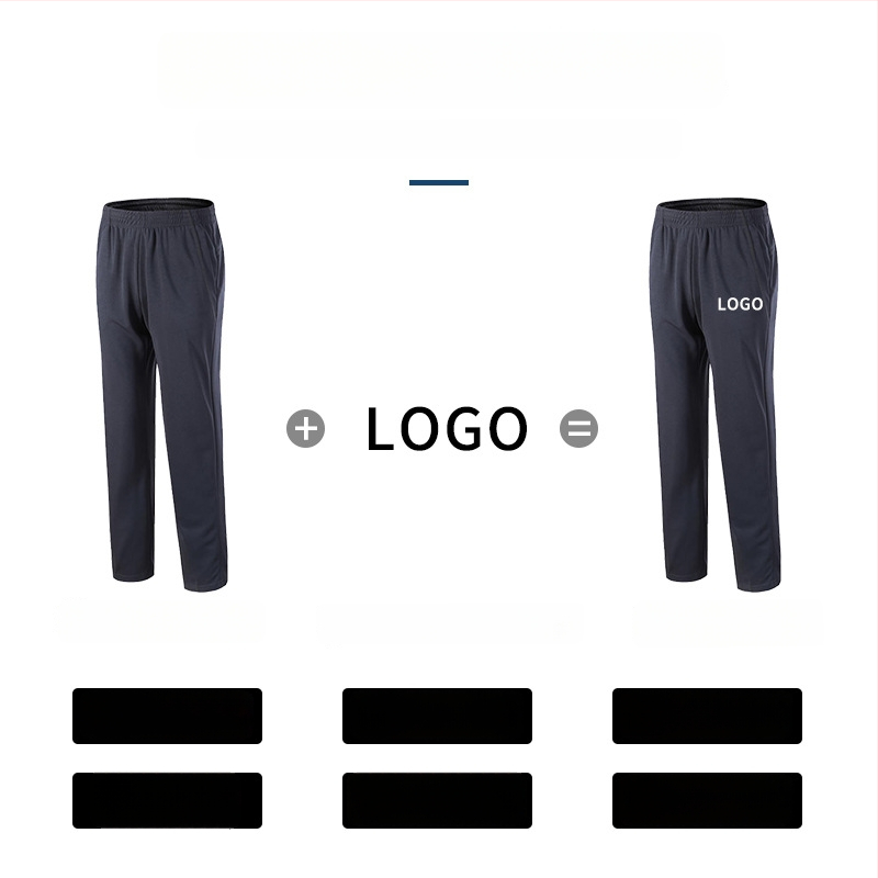 Ātri žūstošas bikses ar taisnu piegriezumu, universālas, grupu nodarbībām, vieglatlētikai un skrējienam, ar logotipa uzdrukāšanu