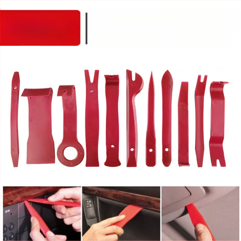 11 dalių automobilio interjero demontavimo įrankių rinkinys (PP) durų panelėms ir garso sistemai