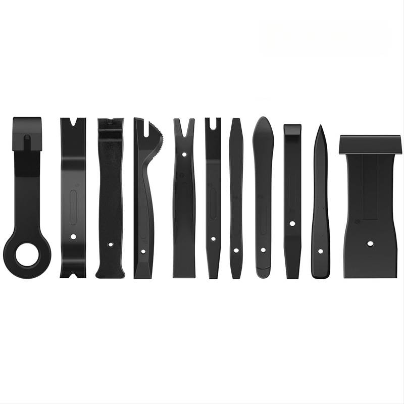 11 dalių automobilio interjero demontavimo įrankių rinkinys (PP) durų panelėms ir garso sistemai