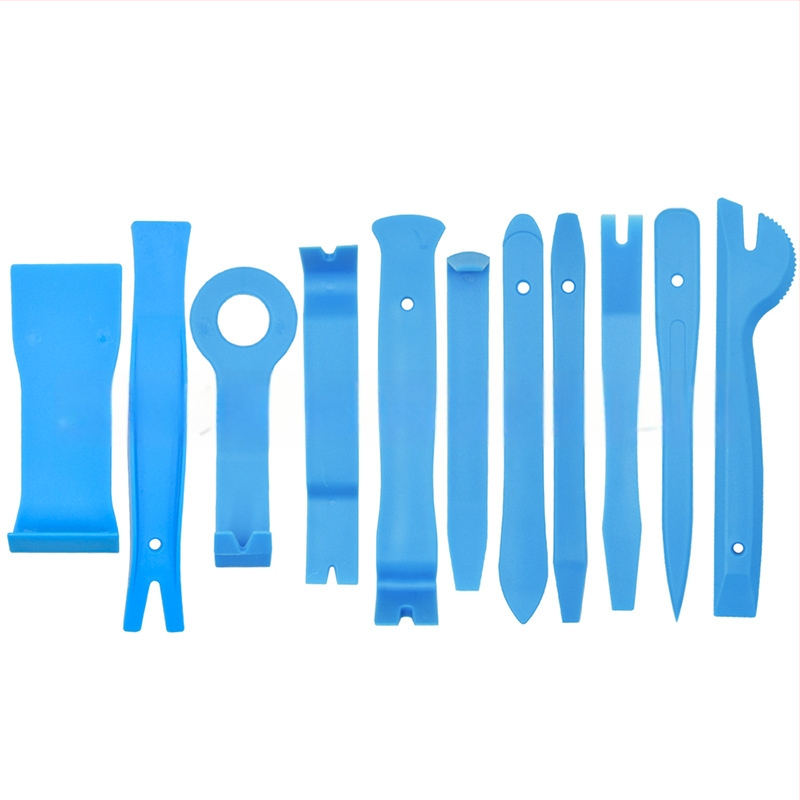 11 dalių automobilio interjero demontavimo įrankių rinkinys (PP) durų panelėms ir garso sistemai