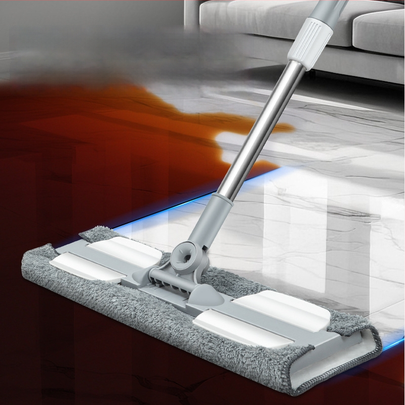 Audinio dengtas plokščiasis šluostė namų naudojimui, sausam ir drėgnam valymui, nerūdijančio plieno lazda, spaudimo dulkių tipo įrankis, 60-80% naujo plastiko