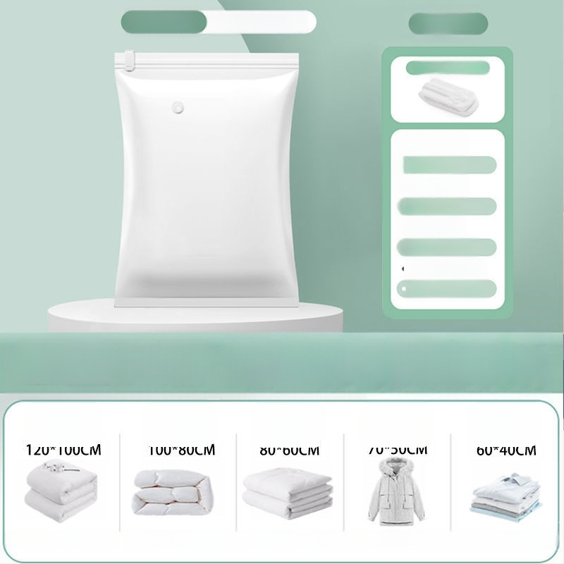 Vakuuminė suspaudimo talpykla drabužiams ir antklodėms, stora konstrukcija, 2023 metų modelis, be pompos