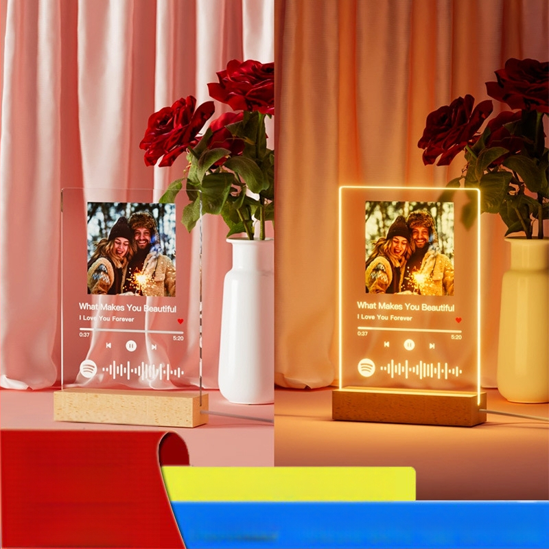 LED öövalgus akrüülfotoraam — kohandatav taotluse järgi, 5V 2A, staatiline kuvamine, siseruumides kasutamiseks