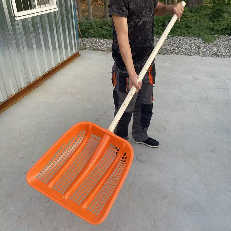 Plastikinė žemės filtravimo šakutė su sustiprintu ertminiu korpusu ir įmontuotu sietu, skirta riešutams ir kukurūzams (Kilmė: Kita; Prekė: Kita; Taikymo sritis: Kita)