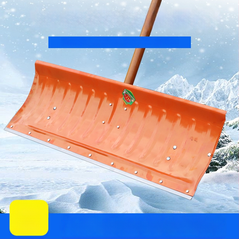 Sniego kastuvė su ratukais iš manganinio plieno žiemai sniego šalinimui ir atitirpinimui