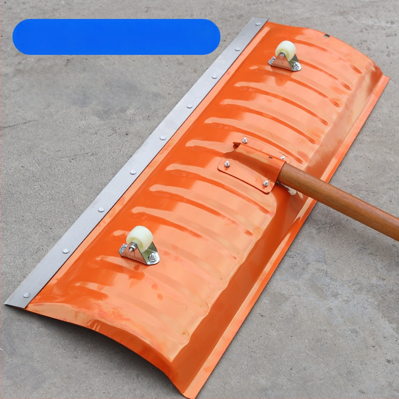 Sniego kastuvė su ratukais iš manganinio plieno žiemai sniego šalinimui ir atitirpinimui