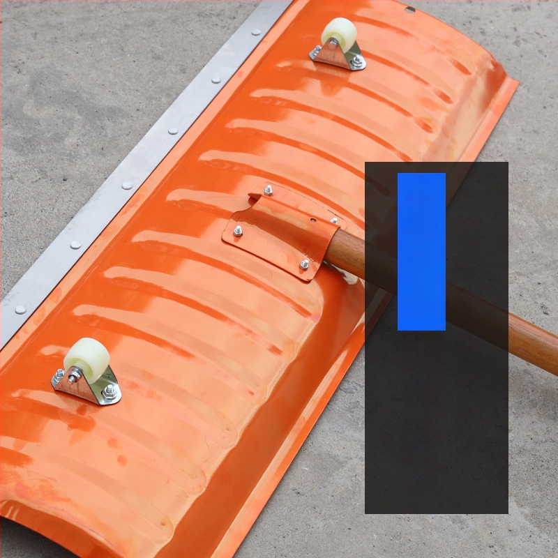 Sniego kastuvė su ratukais iš manganinio plieno žiemai sniego šalinimui ir atitirpinimui