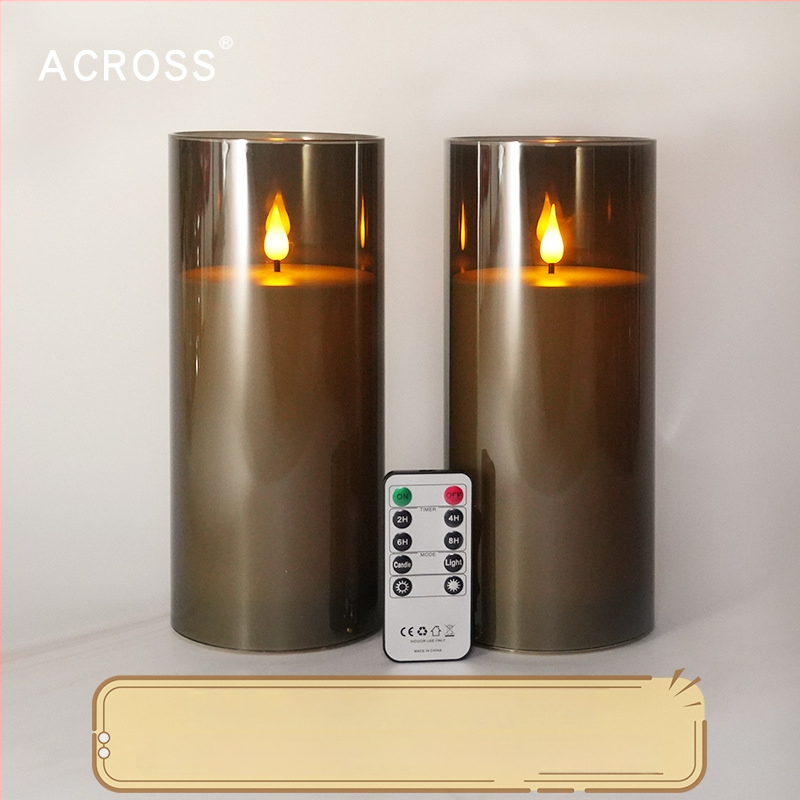 Išorinis IPX7 atsparus vandeniui LED elektroninės žvakės gaubtas iš akrilo, cilindrinė plastikinė konstrukcija