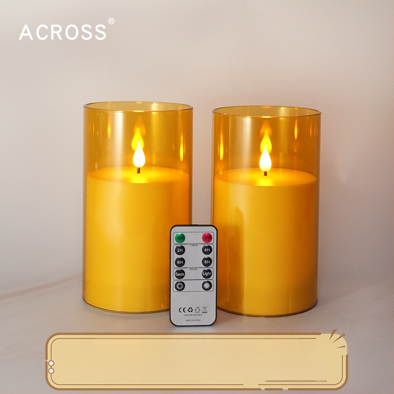 Išorinis IPX7 atsparus vandeniui LED elektroninės žvakės gaubtas iš akrilo, cilindrinė plastikinė konstrukcija