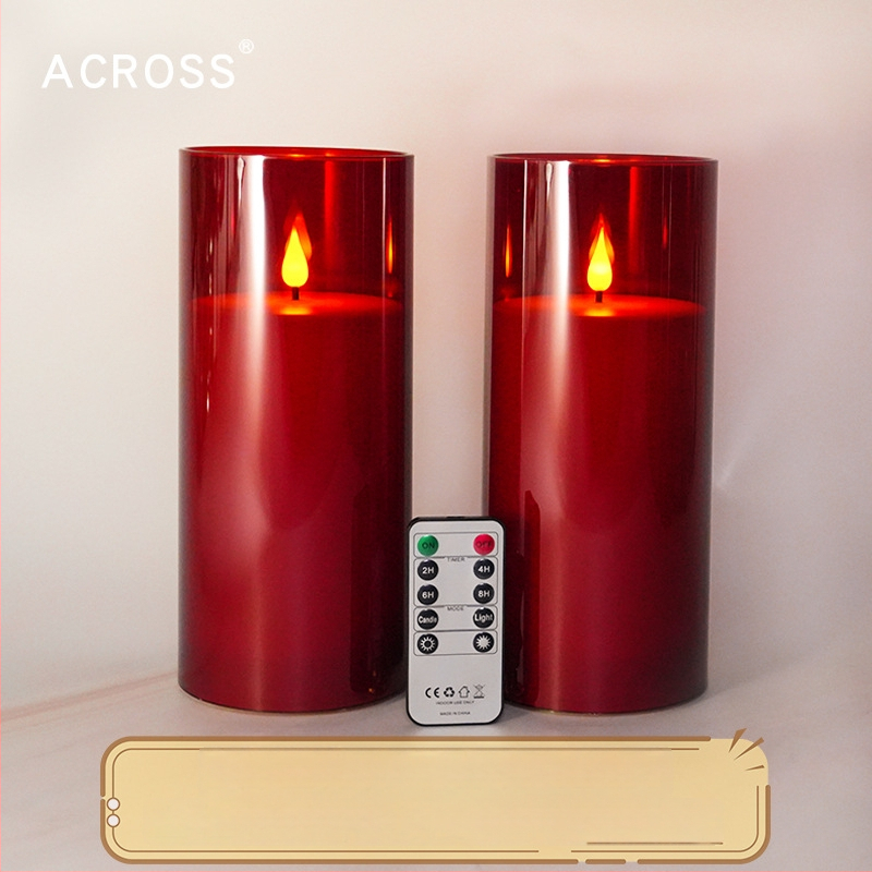 Išorinis IPX7 atsparus vandeniui LED elektroninės žvakės gaubtas iš akrilo, cilindrinė plastikinė konstrukcija