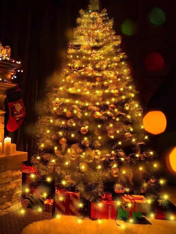 Medžio formos dekoratyvinė šviesų girlianda vidaus ir lauko naudojimui, IP44 apsauga, 1500 lm, 4,5 V įvadas, PVC korpusas