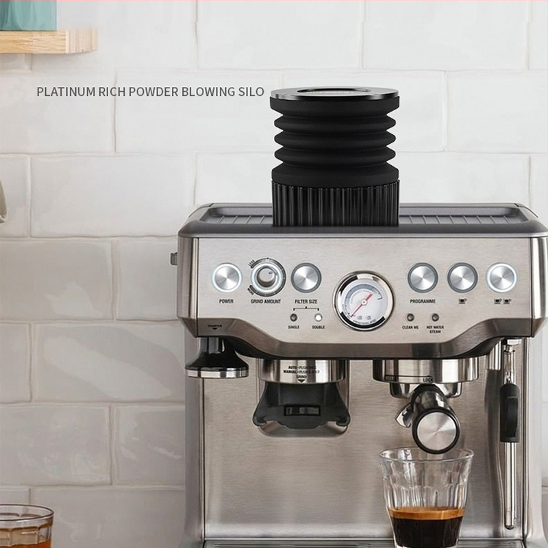 Breville 875/880 kavos pupelių talpyklos valymo įrankis – aliuminio lydinys ir silikono gelis, šiuolaikiškas paprastas dizainas