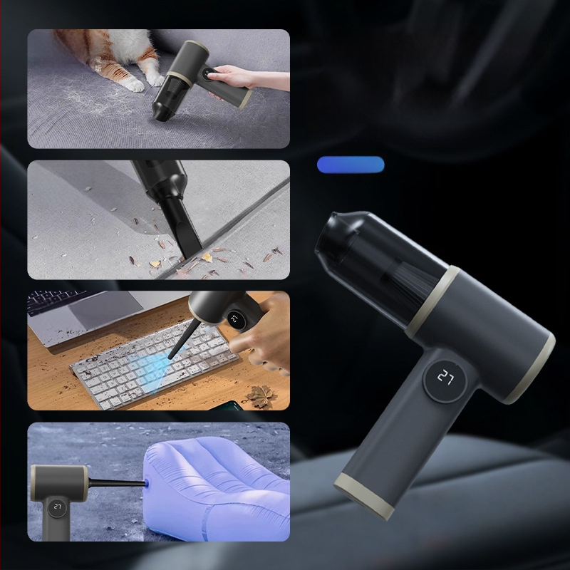 Automobilio dulkių siurblys, rankinis, USB maitinimas, įmontuota baterija 1001–1600 mAh, siurbimo galia 4100–5000 Pa, veikimo laikas 1–3 val., įtampa ≤36V