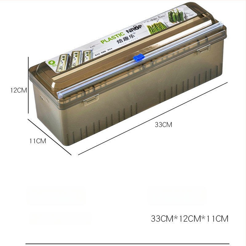 Baked Fun maisto kokybės plastikinės plėvelės pjovimo įrenginys su paslėptu slydimo peiliu, PP, dėžutėje, -60°C–140°C, namų naudojimui