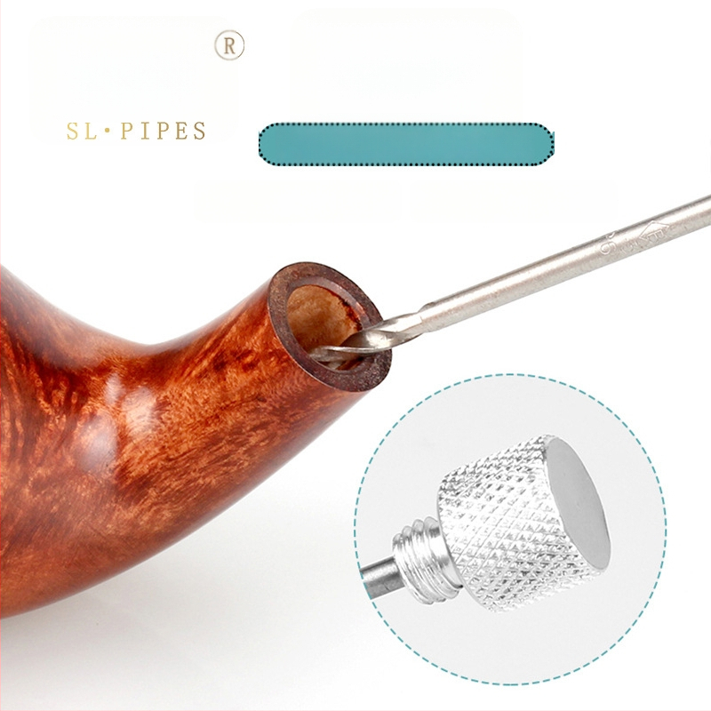 Dūmų pypkės anglies valiklis su reguliuojamu uždegiklio skraibiu, adata su grąžteliu, 6 ašmenys