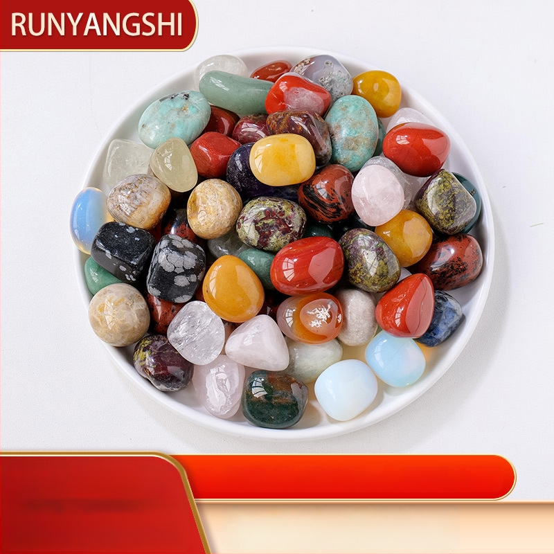 Runyangshi kristālā neapstrādātais akmens – dabīgs kristāls, mūsdienīgs minimālisms, gatavs dāvanai ar PP maisiņa iepakojumu