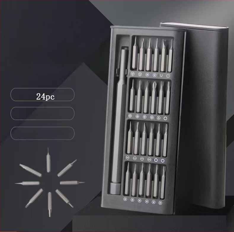 25 dalių daugiafunkcinis namų atsuktuvų rinkinys su specialių formų galvutėmis kompiuterių ir mobiliųjų telefonų demontavimui