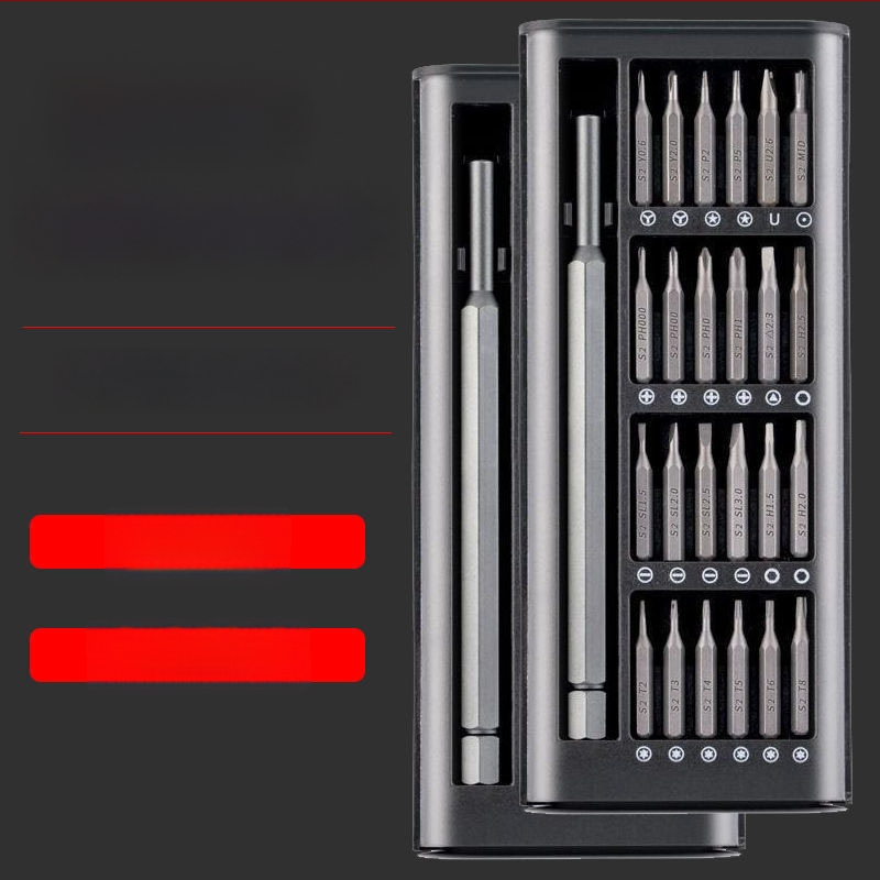 25 dalių daugiafunkcinis namų atsuktuvų rinkinys su specialių formų galvutėmis kompiuterių ir mobiliųjų telefonų demontavimui