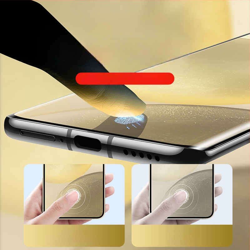 S26 Ultra Grūdinto stiklo Ekrano Apsauga – 0.18 mm, Front Membrane, Piršto atpažinimo atblokavimas, Anti-Peep, Samsung įrenginiams