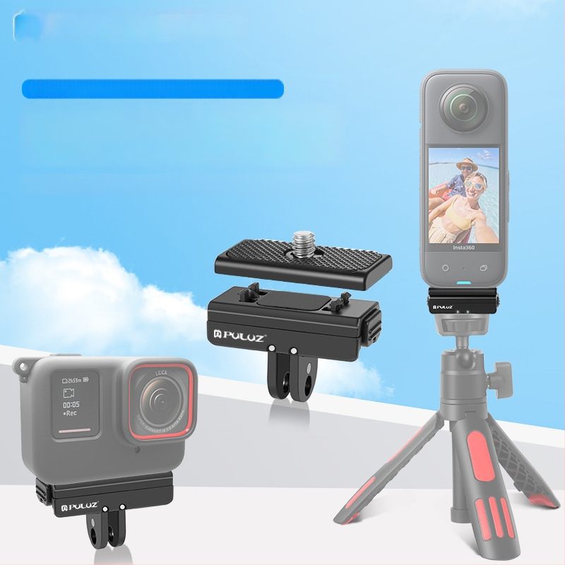 Puluz Fat Bull Magnetinis greito atleidimo laikiklis Insta360 Ace Pro, X3, One X2 ir GoPro laikikliams — aliuminio lydinys, Pu965b