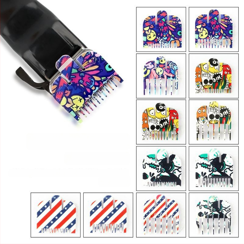 3 dalių ribojamųjų šukų komplektas plaukų kirpimui, ABS medžiaga, tinkamas elektriniams kirpimo įrankiams