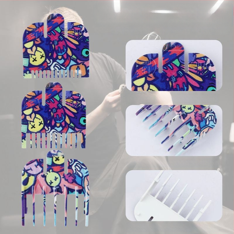 3 dalių ribojamųjų šukų komplektas plaukų kirpimui, ABS medžiaga, tinkamas elektriniams kirpimo įrankiams