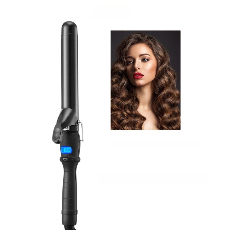 3‑in‑1 plaukų formavimo prietaisas: garbanos, tiesinimas ir džiovinimas – belaidis su Li‑ion baterija; cilindro medžiaga – aplinkai draugiška lydinys