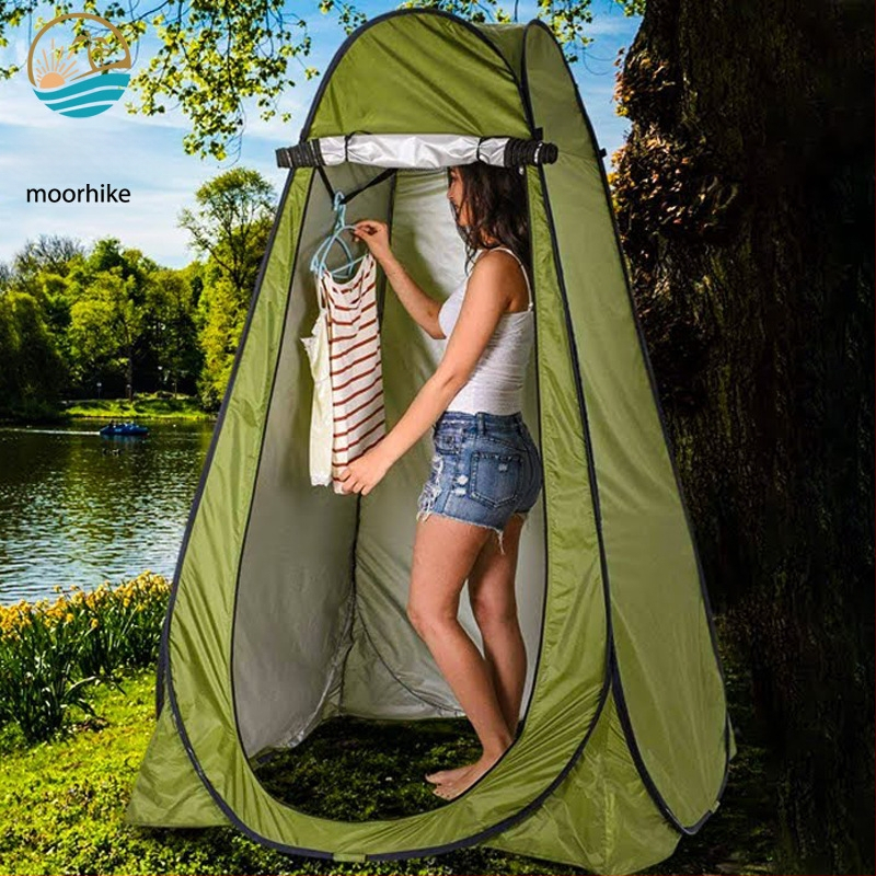 Išorinė nešiojama greitai atsidaranti palapinė dušai ir apsirengimui, vienos kambario išdėstymas, atsparumas vandeniui <1000 mm, 170T sidabro poliesterio audinys, pritaikoma