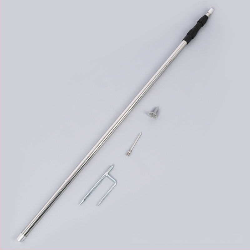 Izvelkams nerūsējošā tērauda jumta atbalsta stabs ar zemes enkuru — uzlabota, biezāka versija