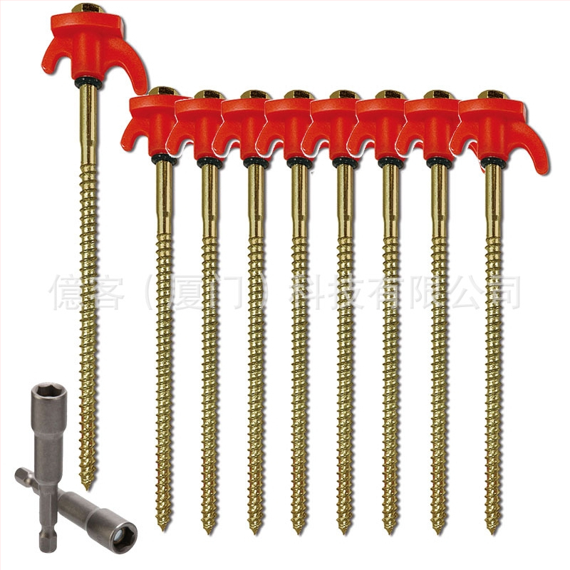 Telgi maapinnale naelad, pööratava plastikpeaga, madala süsinikusisaldusega terasest, fluorestseeruvad