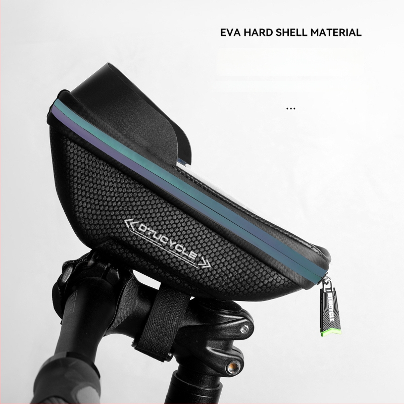 Dtucycle EVA kietojo korpuso dviračio vairo krepšys, atsparus vandeniui, atšvaitinis, telefono kišenė su jutikliniu ekranu