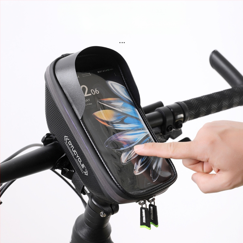 Dtucycle EVA kietojo korpuso dviračio vairo krepšys, atsparus vandeniui, atšvaitinis, telefono kišenė su jutikliniu ekranu