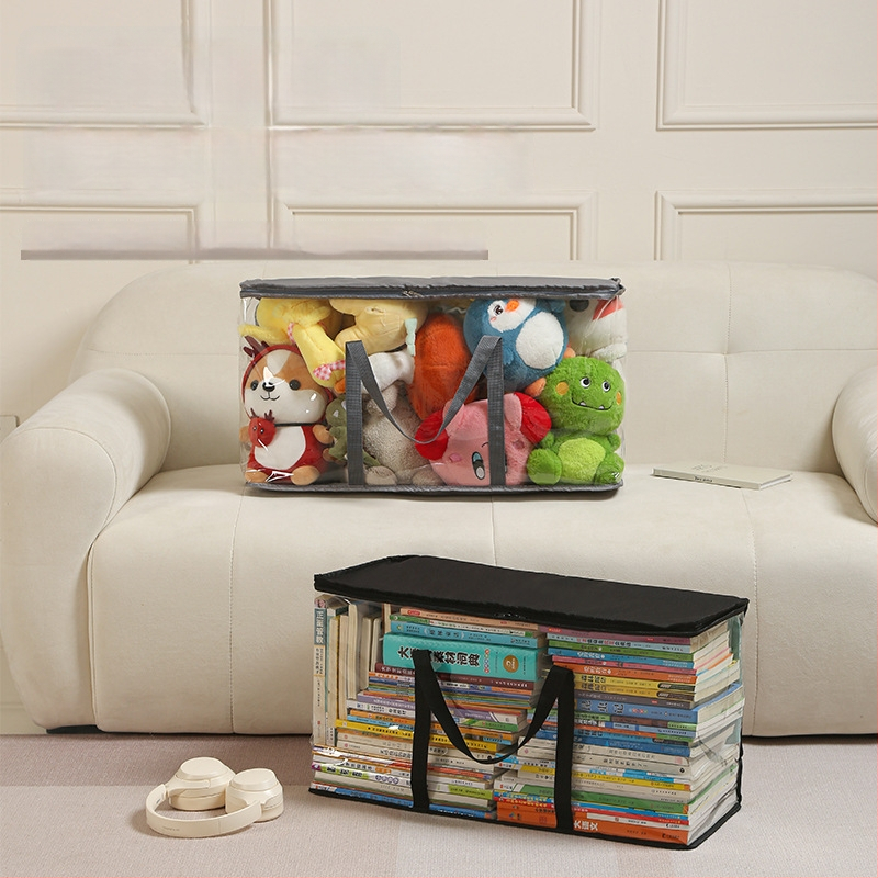 Audinio laikymo krepšys su PVC danga, sulankstomas ir nešiojamas, 80 L talpa, tinkama knygoms, žurnalams ir kitiems daiktams.