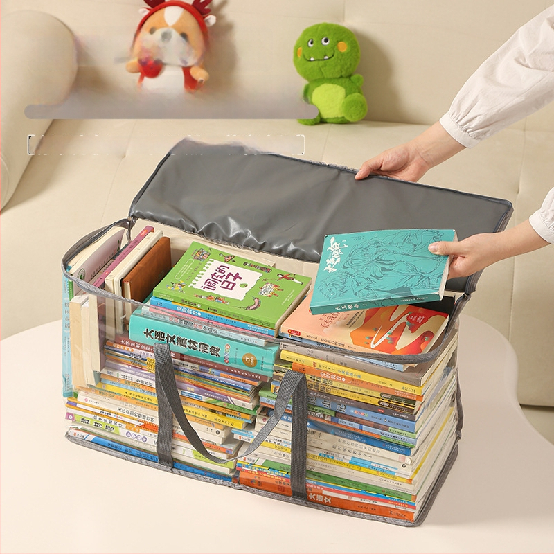 Audinio laikymo krepšys su PVC danga, sulankstomas ir nešiojamas, 80 L talpa, tinkama knygoms, žurnalams ir kitiems daiktams.