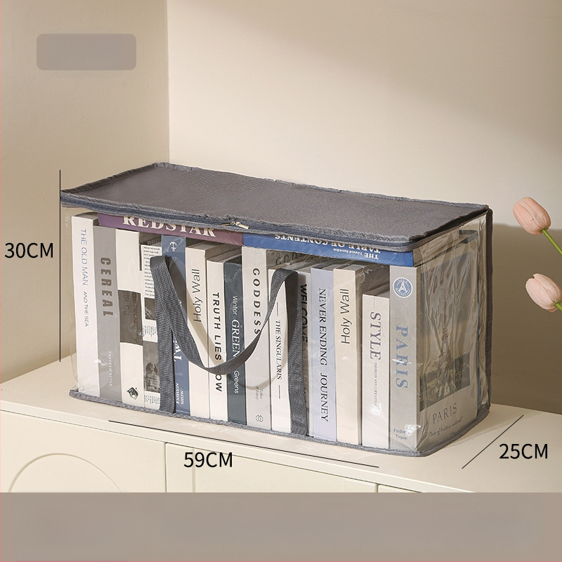 Audinio laikymo krepšys su PVC danga, sulankstomas ir nešiojamas, 80 L talpa, tinkama knygoms, žurnalams ir kitiems daiktams.