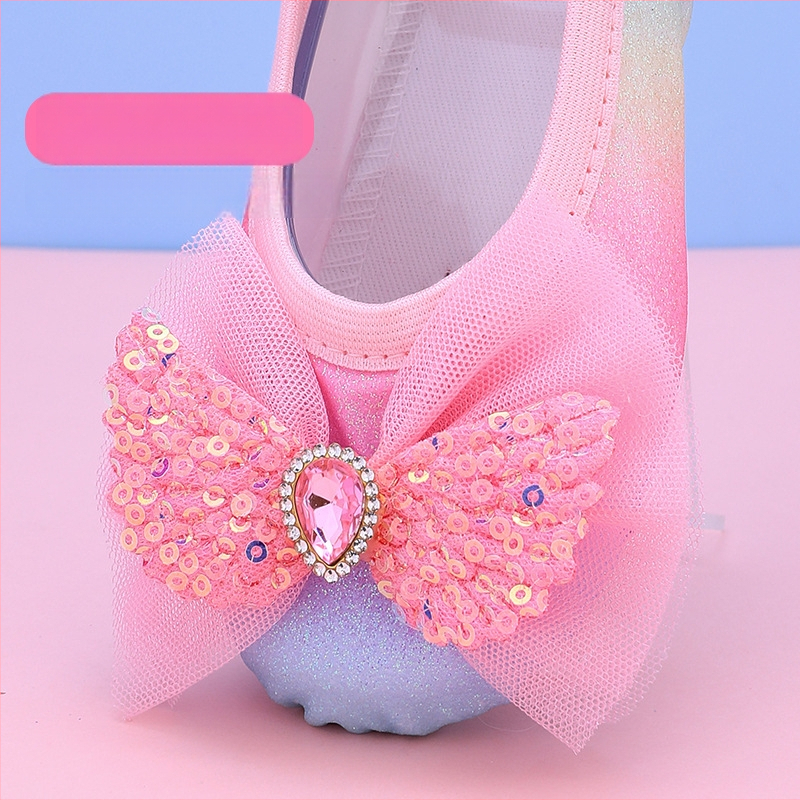Vaikų baleto bateliai mergaitėms — lengvi šokio bateliai su sintetinės odos viršutine dalimi ir kompozito padu